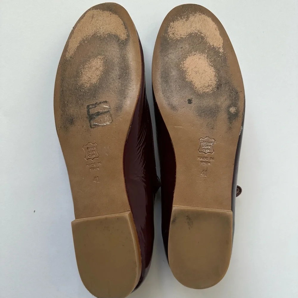 Caron Callahan Deep Red Mary Jane Flats size 41 - Picture 6 of 8